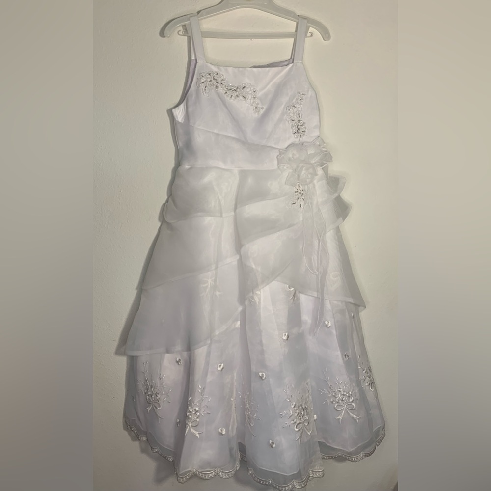 Little Girls white formal dress size 10